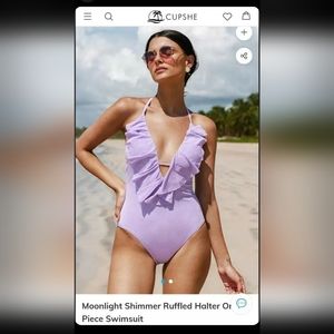 XL(10 US) CUPSHE ONE PIECE SWIMSUIT, SHIMMER